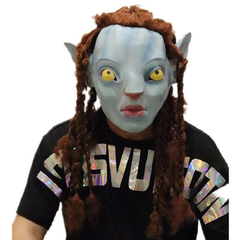 Avatar Deluxe Overhead Dospělý Jake Sully Latexová Maska Halloween Kostým Film Role Cosplay Rekvizity