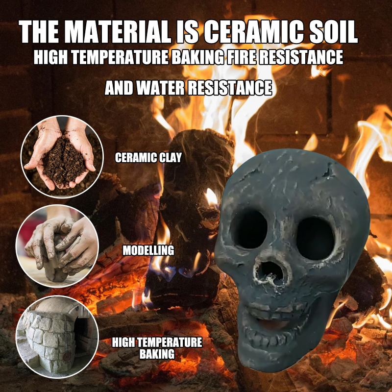 Halloweenská Kamna Barbecue Party Dekorace Simulace Lebka Rekvizity Horor Keramické Ozdoby
