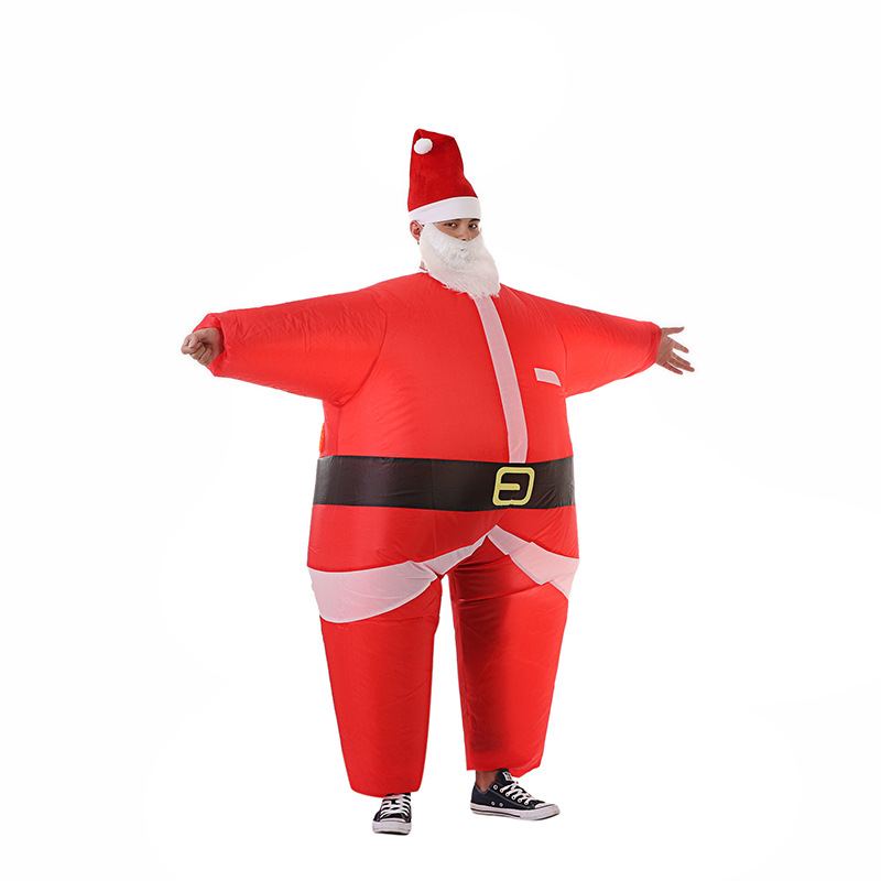 Vánoční Kostýmy Santa Clause Claus Nafukovací Oblečení Cosplay Zábavné Party Aktivity Taneční Rekvizity