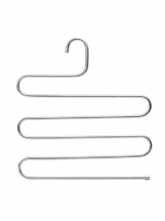 S Shape 5 Bars Kalhoty Věšák Na Šaty Nerezová Ocel Odolný Pomocník Do Skříně