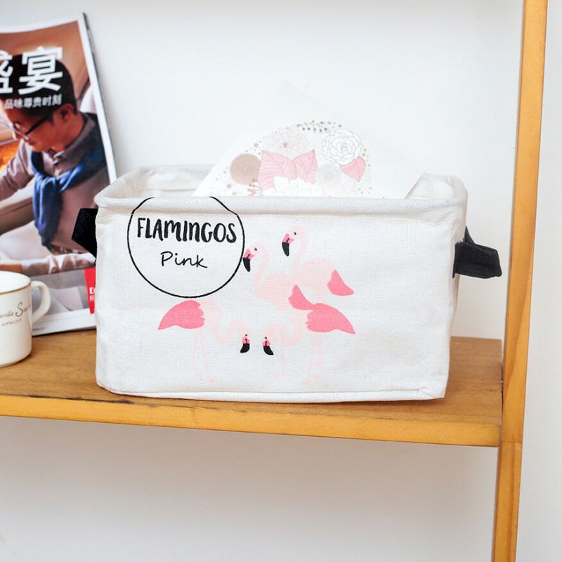 Skládací Stolní Box Flamingo Z Bavlněného Plátna