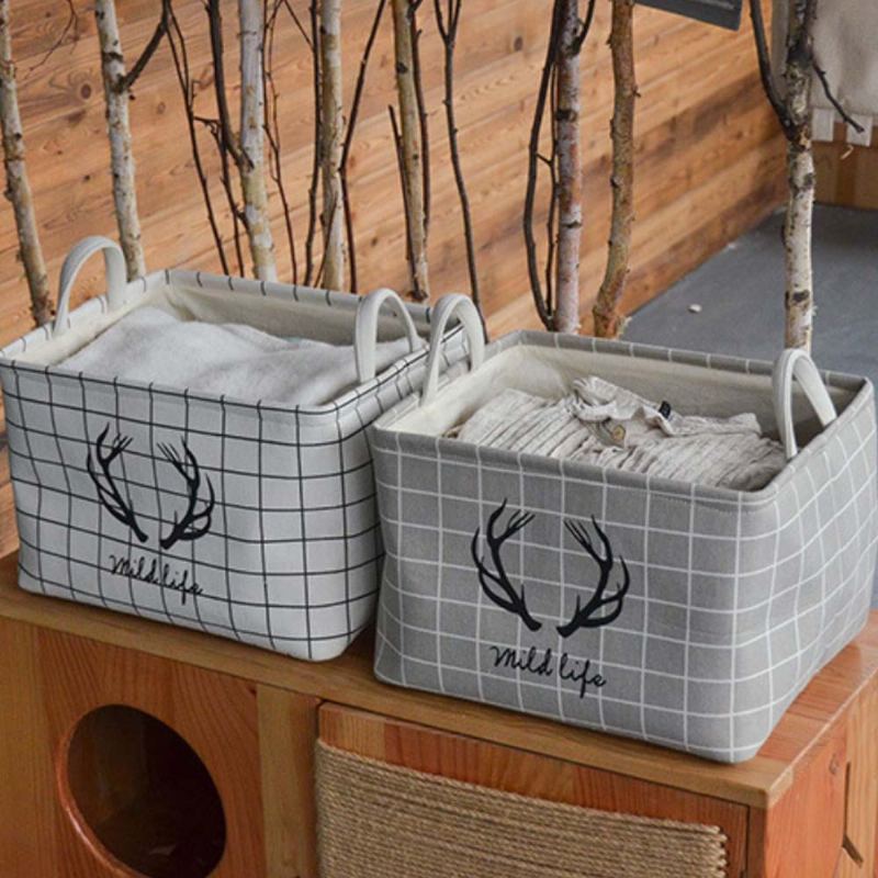 Skládací Úložný Box Na Hračky Oblečení Do Dětského Pokoje Plátěný Box Organizér Ze Zesílené Látky S Rukojetí