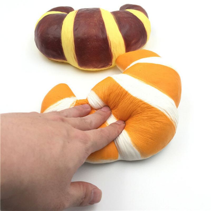18 cm Squishyfun Jumbo Croissant Squishy Chléb Super Pomalu Rostoucí Ždímací Kolekce Hračka Zábavný Dárek