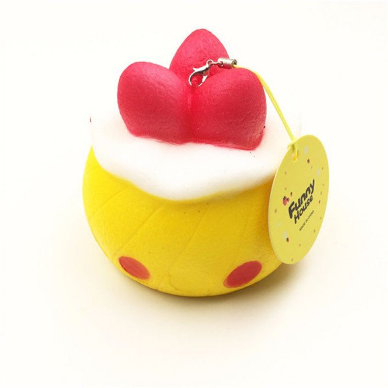 Dárková Hračka Z Kolekce Kawaii Squishy Strawberry Puff Pomalu Rostoucí Taška Na Telefon