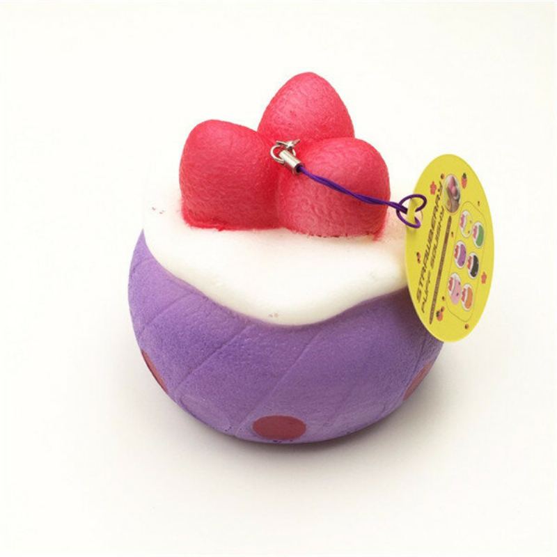 Dárková Hračka Z Kolekce Kawaii Squishy Strawberry Puff Pomalu Rostoucí Taška Na Telefon