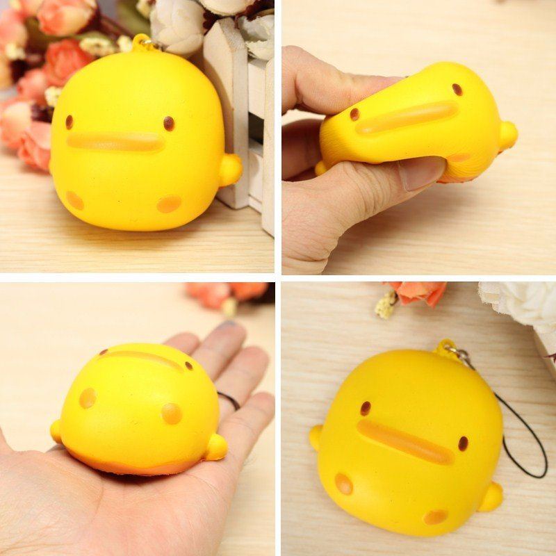 Kawaii Squishy Yellow Duck Měkká Roztomilá Taška Na Telefon Jako Dárek