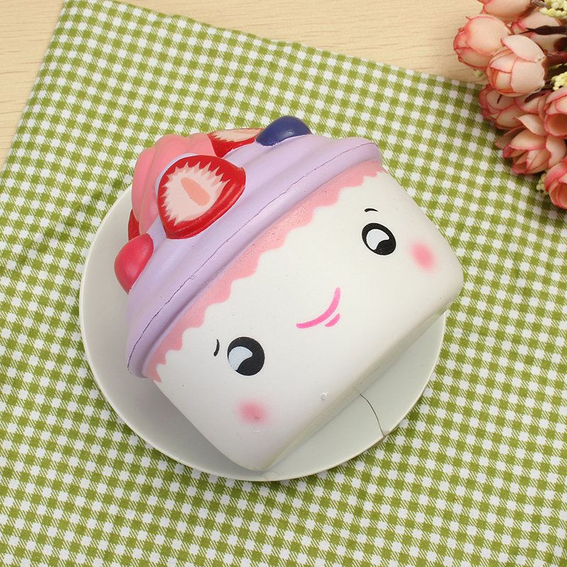Leilei Squishy Jahoda Ovocný Zmrzlinový Pohár Cupcake Pomalé Kynutí Originální Balení Kolekce Dárek
