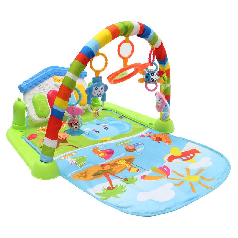 Multifunkční Hrací Podložka Pro Novorozence 3 V 1 Music Piano Fitness Gym Activity Mat