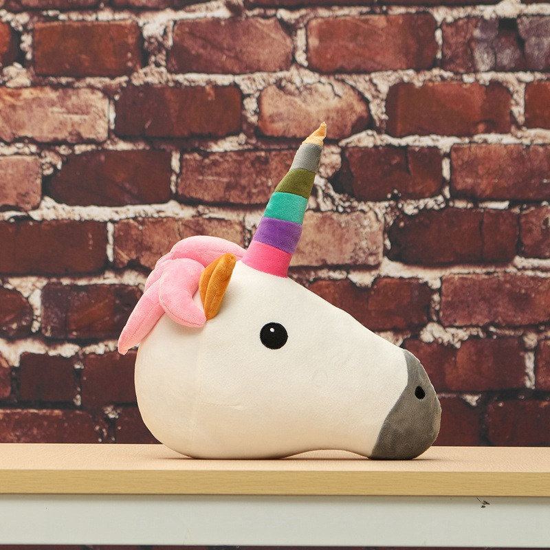 Polštář Unicorn Emoji Throw Rainbow Pink Poop Emoticon 32cm