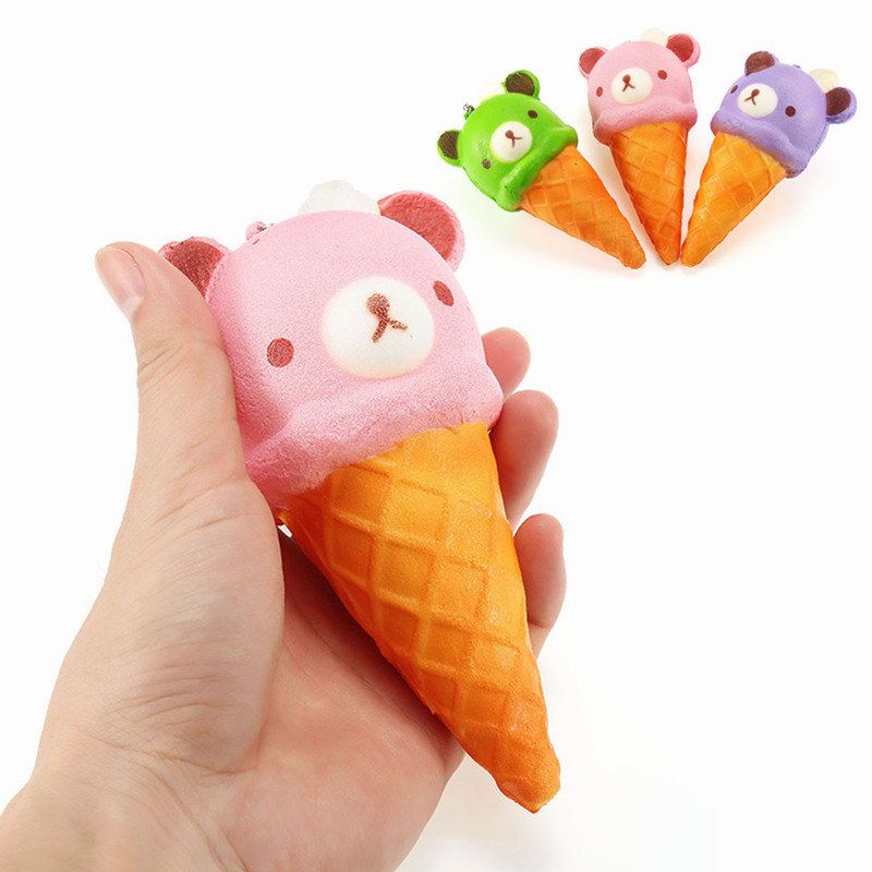 Squishy Ice Cream Bear Měkká Kolekce Slow Rising Dárkový Dekor Squish Squeeze Toy