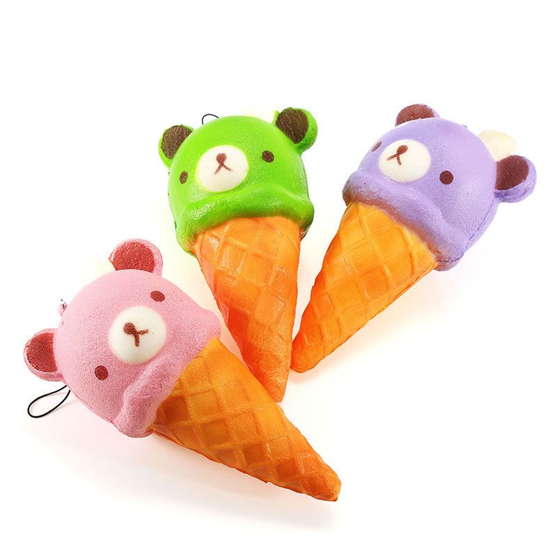 Squishy Ice Cream Bear Měkká Kolekce Slow Rising Dárkový Dekor Squish Squeeze Toy