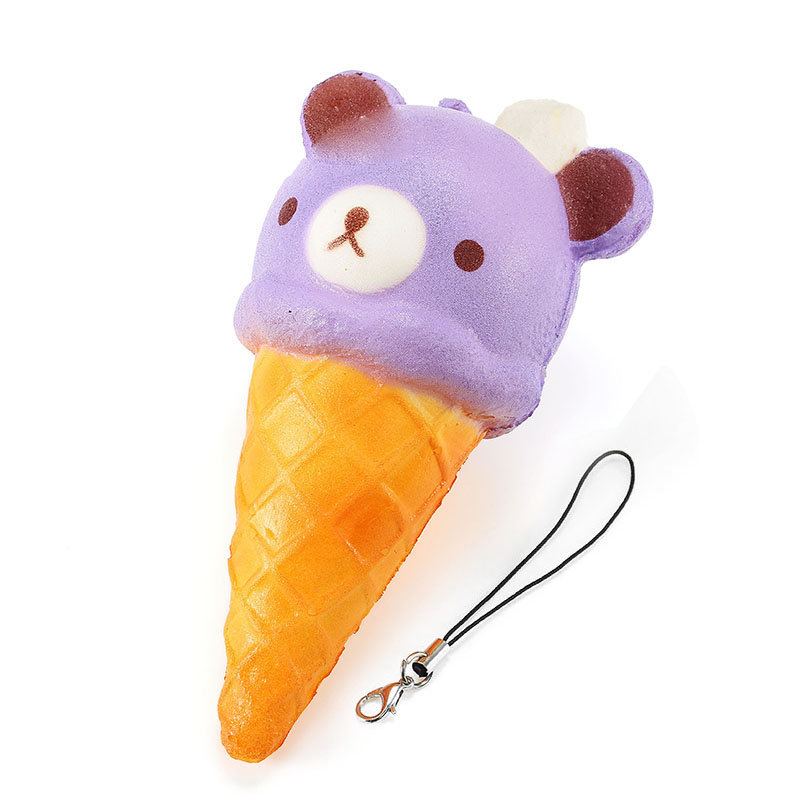 Squishy Ice Cream Bear Měkká Kolekce Slow Rising Dárkový Dekor Squish Squeeze Toy