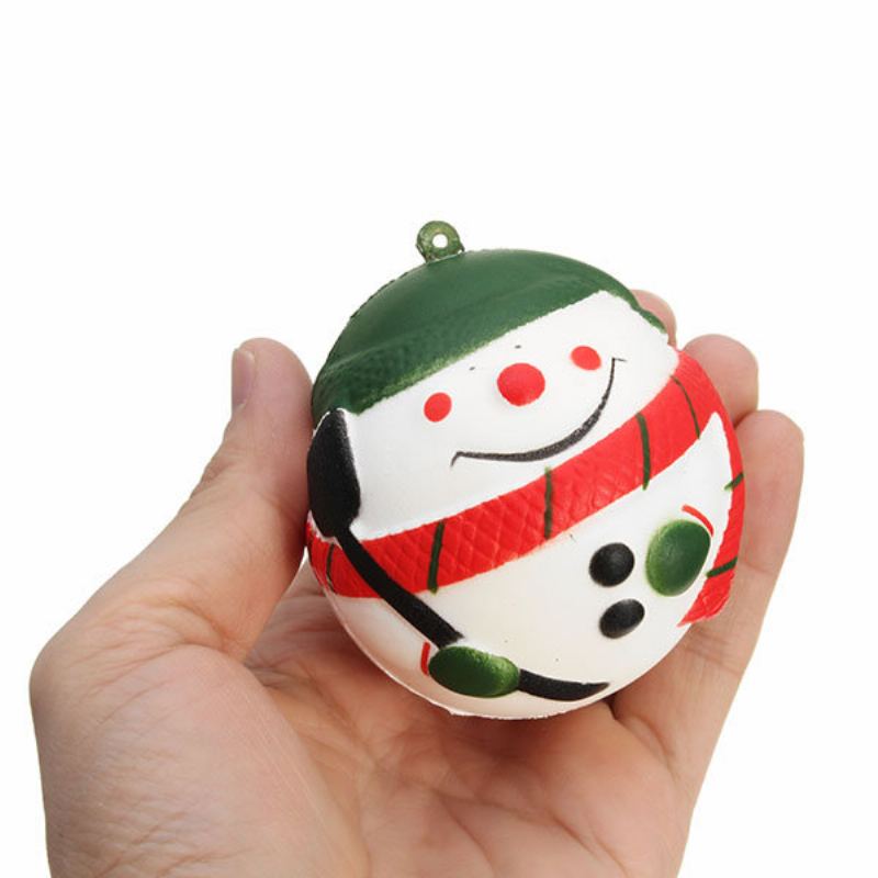 Squishyfun Squishy Sněhulák Vánoční Santa Claus 7cm Pomalé Vstávání S Balením Kolekce Dárek