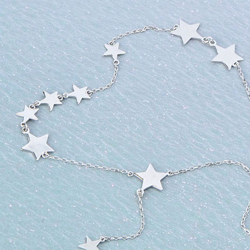Náhrdelník Lucky Star Choker Originální Sterling Ornamenty S S925 Silver Pro Ženy Dívky