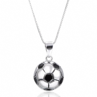 Nové Fotbalové Doplňky S925 Sterling Silver Fotbalový Přívěsek Módní Postava Náhrdelník Příslušenství Moq 1 Ks