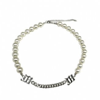 Pearl Splicing Necklace Personality Řetízek Klíční Kosti Módní Neck Chain