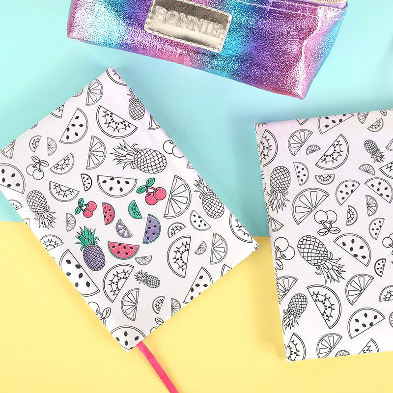 Dětské Omalovánky Se Záložkou Horizontální Poznámkový Blok Creative Fruit Diy Cover Notebook