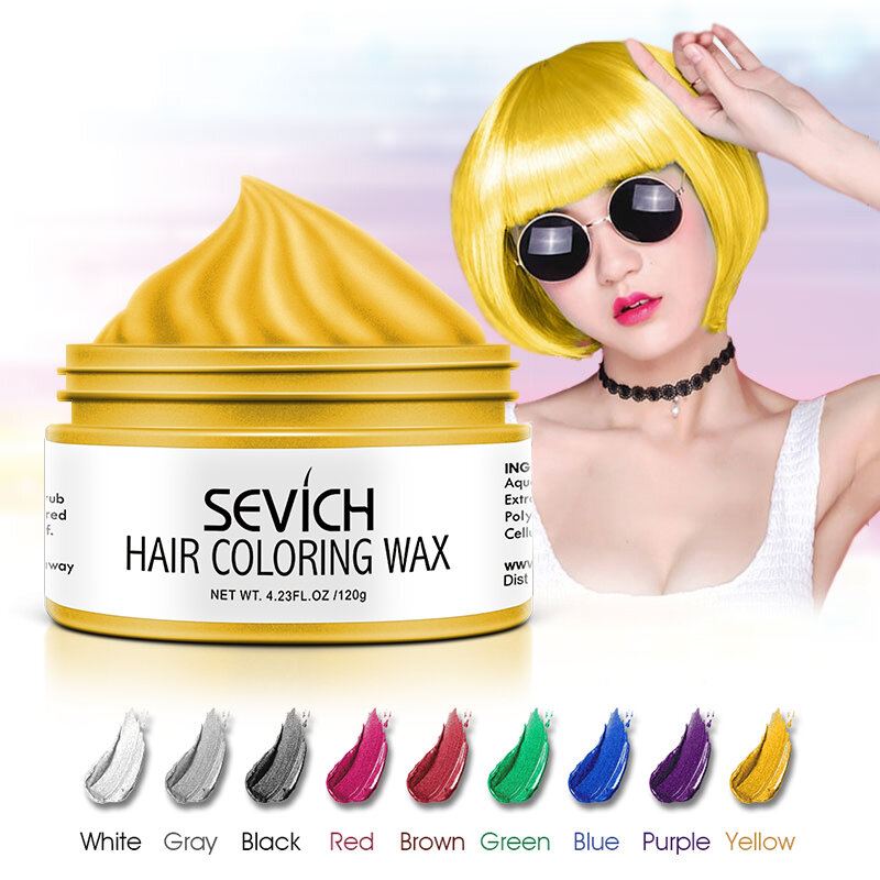 9 Barev Jednorázový Vosk Na Barvení Vlasů Unisex Rychlý Stylingový Barevný Jíl Na Vlasy Diy Dye Cream