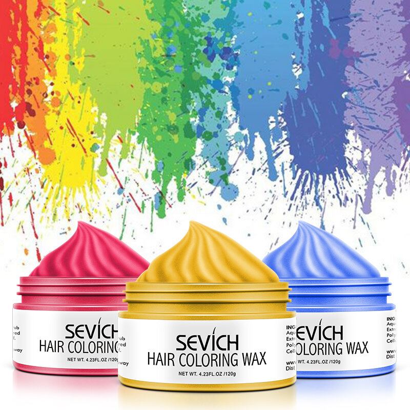 9 Barev Jednorázový Vosk Na Barvení Vlasů Unisex Rychlý Stylingový Barevný Jíl Na Vlasy Diy Dye Cream