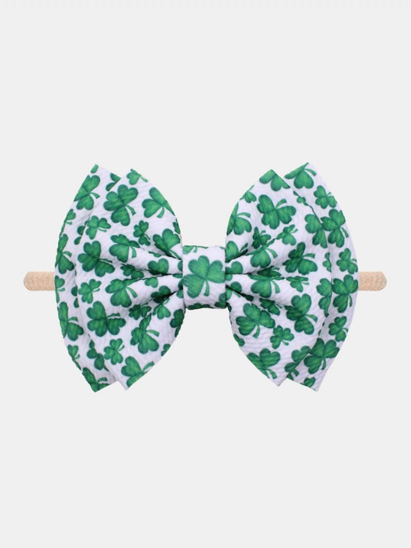 Irish Festival Clover Potištěná Keprová Bublinková Čelenka Nastavitelná Pro Rodiče A Dítě Do Vlasů