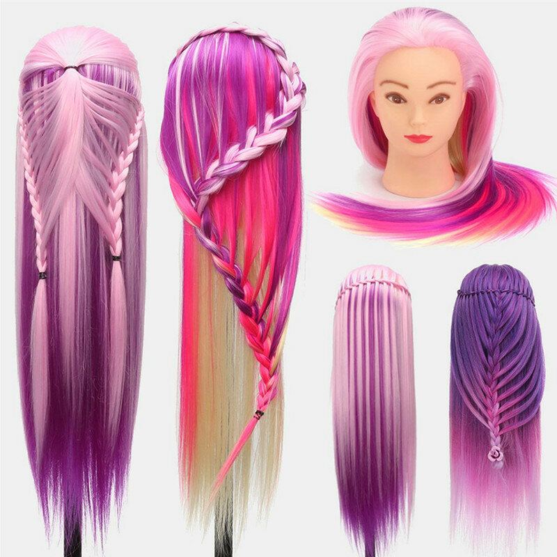 Vícebarevná Kadeřnická Školení Modelka Pletený Disk Kadeřnický Salon Praxe Manekýn
