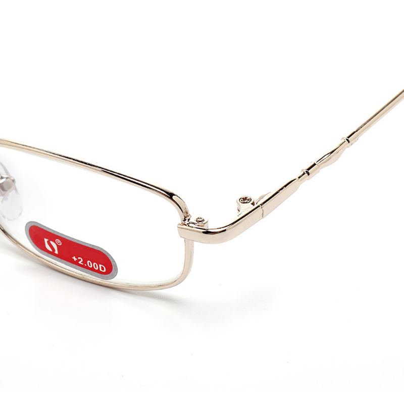 Pánské Dámské Skládací Měděný Kovový Rám Vision Care Odolné Brýle Na Čtení S Pouzdrem