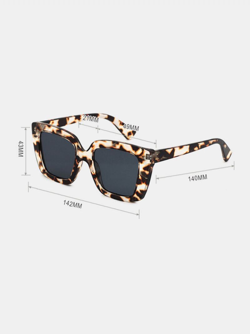 Unisex Čtvercové Celorámové Wide Frame Módní Venkovní Sluneční Brýle S Uv Ochranou