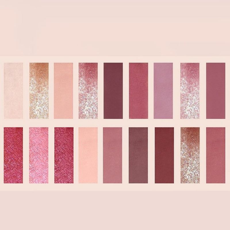 18 Barev Desert Rose Perleťová Zářivá Matná Paleta Očních Stínů Dlouhotrvající Oční Make-up