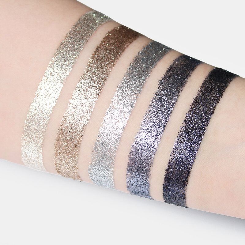 5 Barev Glitter Powder Paletka Očních Stínů Sequin Perleťový Make-up Pigment Smoky Eye Shadow