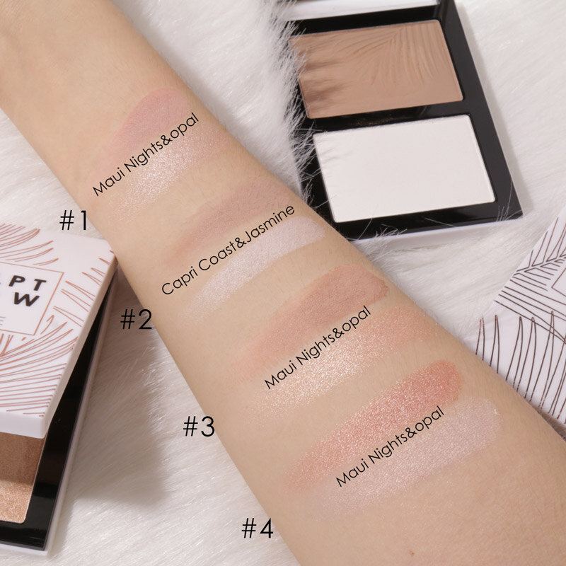 Dvoubarevná Zvýrazňovač Paleta Shadow Nose Pudrový Make-up Na Obličej