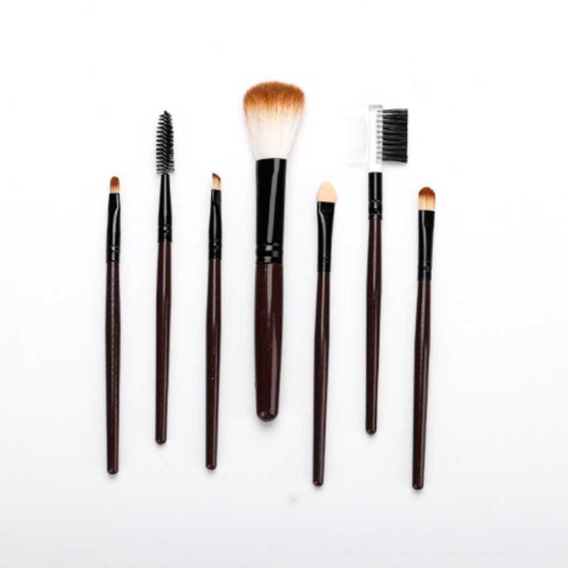 Hnědá Sada Štětců Na Make-up S Koženou Kosmetickou Taštičkou Profesionální Vysoce Kvalitní Štětce Na Očí Pro Ženy