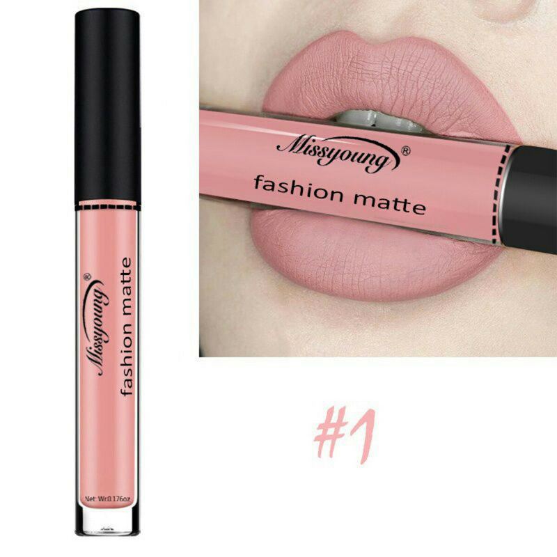 Missyoung Matte Liquid Lipstick Gloss Lips Makeup Vodotěsný Dlouhotrvající Lesk Na Rty