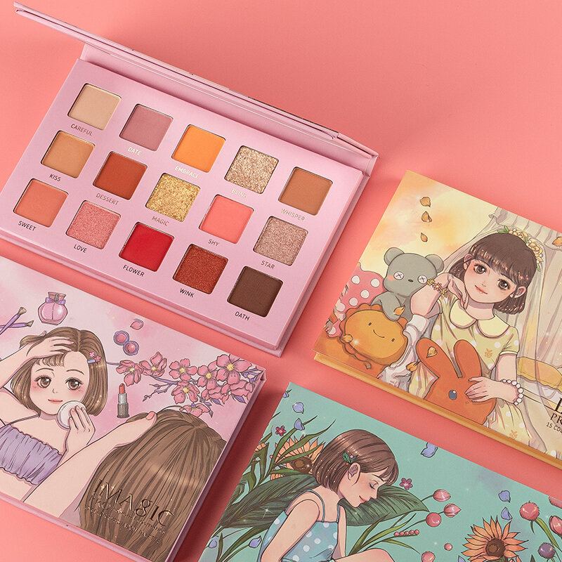 Paletka 15 Barev Pearly Polarized Eyeshadow Palette Dlouhotrvající Třpytivé Oční Stíny Matte Shimmer