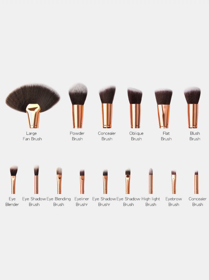 Sada 15 Ks Štětců Na Make-up Contour Concealer Štětec Na Oční Linky Krása Makeup Tools