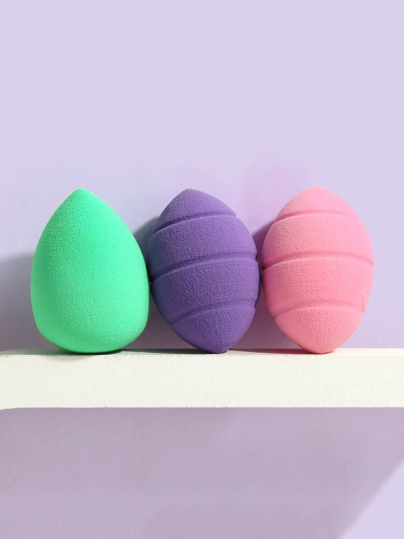 Sada 3 Ks Makeup Puff Set Mokré A Suché Dvouúčelové Kosmetické Líčidlo Na Vajíčka
