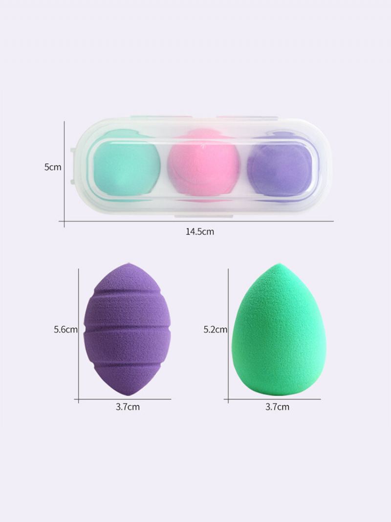 Sada 3 Ks Makeup Puff Set Mokré A Suché Dvouúčelové Kosmetické Líčidlo Na Vajíčka