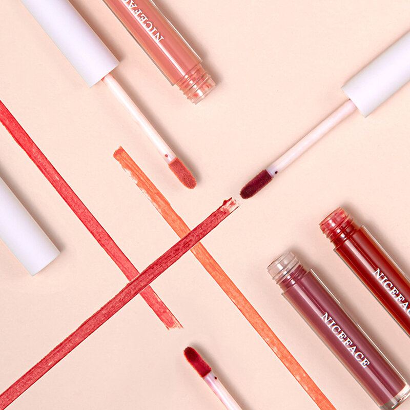 Sada 6 Barev Matných Rtěnek Lasting Waterproof Non-stick Cup Glaze Lipstick Gloss