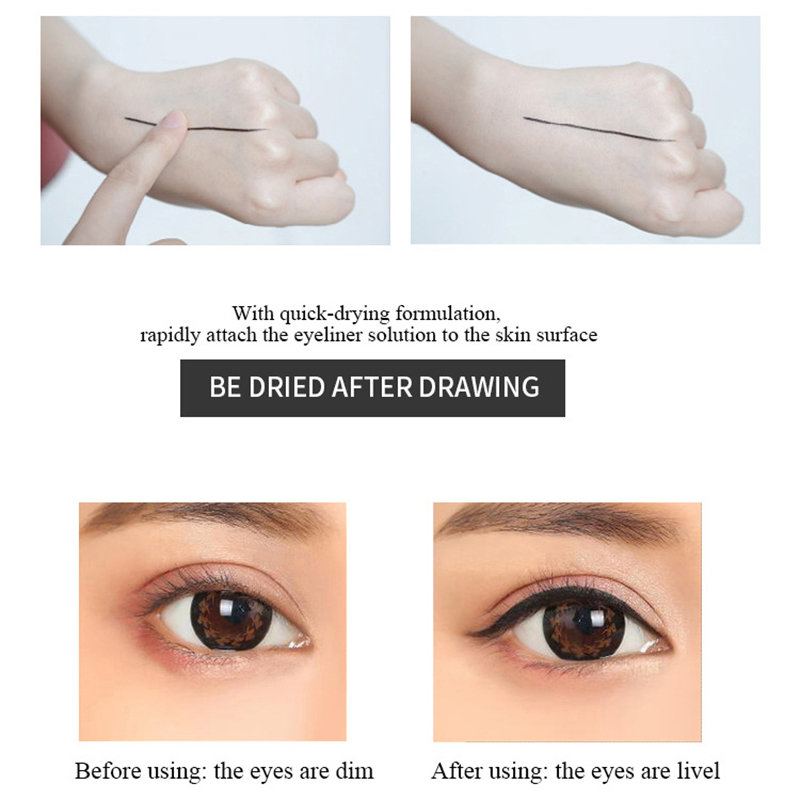 Tekutá Tužka Na Oční Linky Černá Voděodolná Na Oči Rychle Schnoucí Dlouhotrvající Make-up Linka Kosmetika
