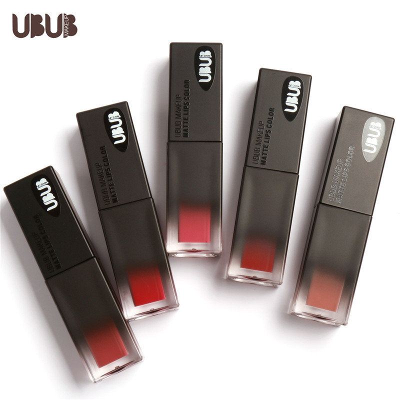 Ubub Matte Lip Gloss Waterproof Beauty Makeup Tekutá Rtěnka 10 Barev