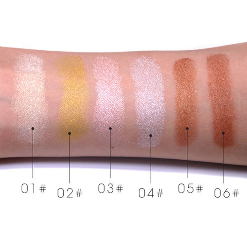 Zvýrazňovač Na Obličej Miss Rose Make-up Palette Voděodolná Třpytivá Pudrová Sada S Bílým Zlatem A Rozjasněním