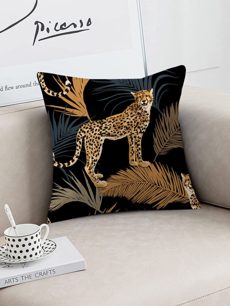 1 Pc Povlečení Leopard Dekorace V Ložnici Obývací Pokoj Pohovka Povlak Na Polštář Na Na