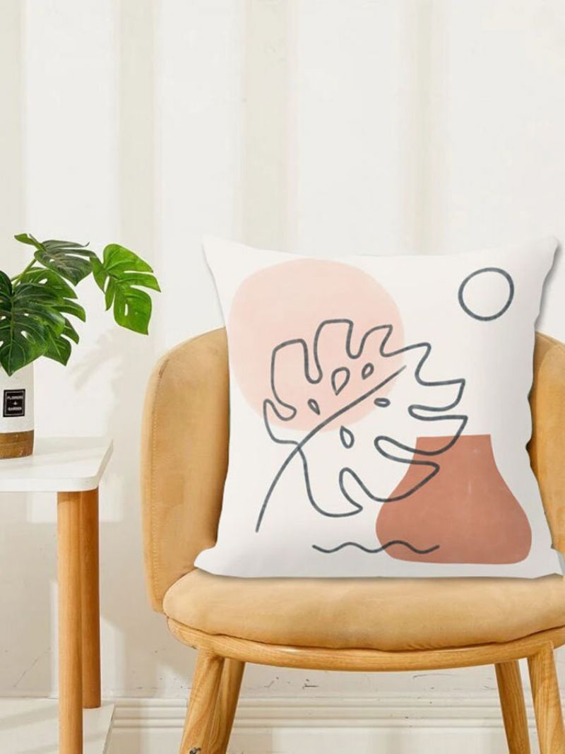 1pc Jednoduchý Povlak Na Polštář S Graffiti Potiskem Home Decor Pohovka Obývací Pokoj Na Do Auta