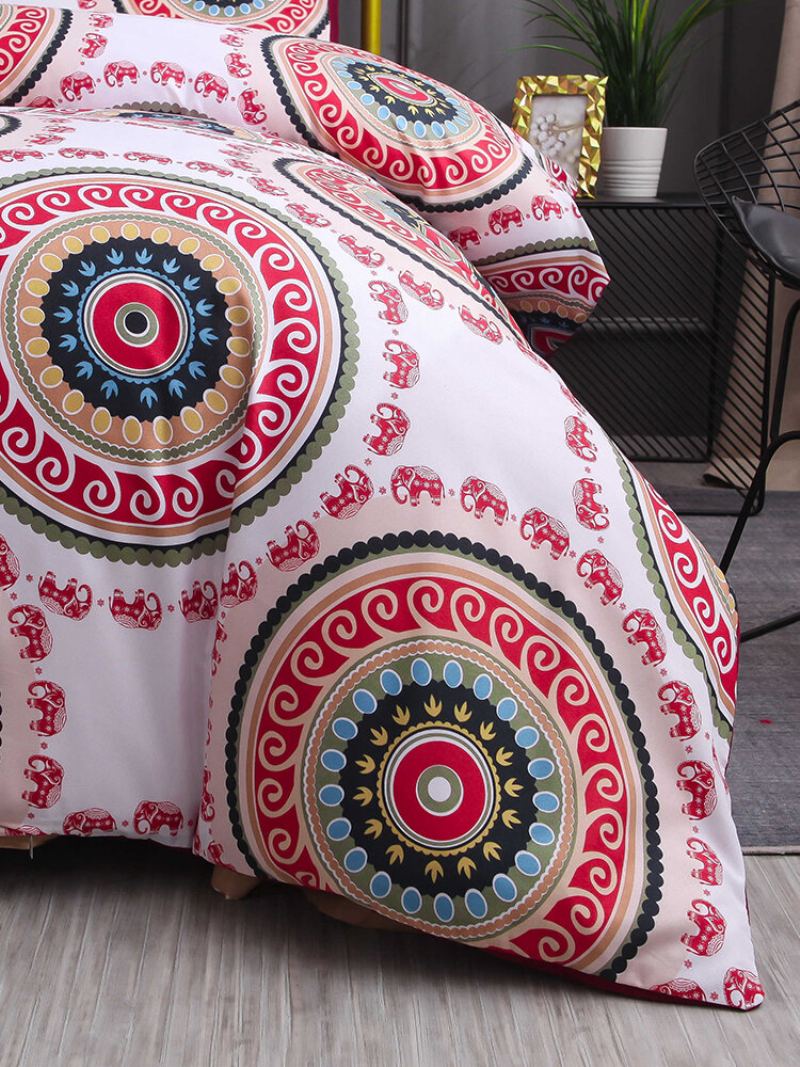 2/3 Ks Bohemian National Style Geometric Pattern Pohodlná Sada Povlečení Povlak Na Polštář