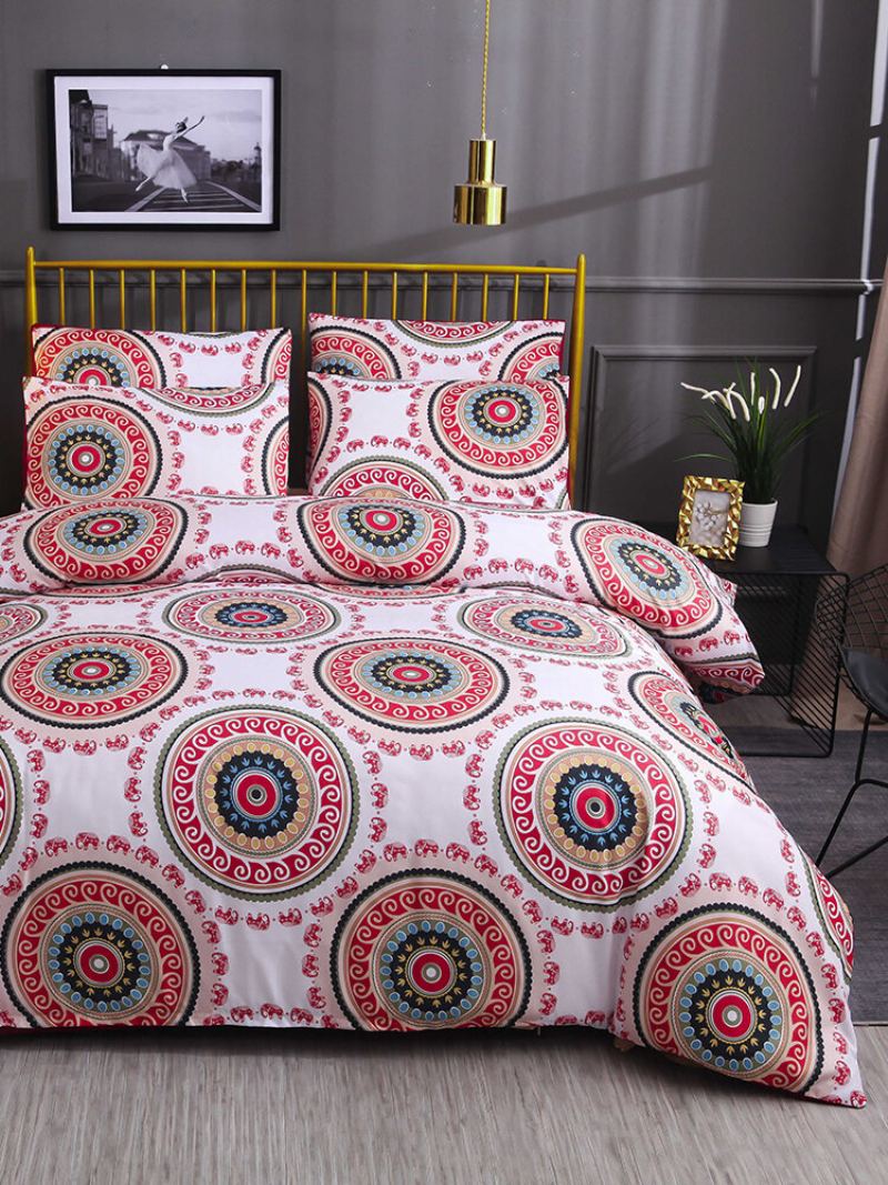 2/3 Ks Bohemian National Style Geometric Pattern Pohodlná Sada Povlečení Povlak Na Polštář