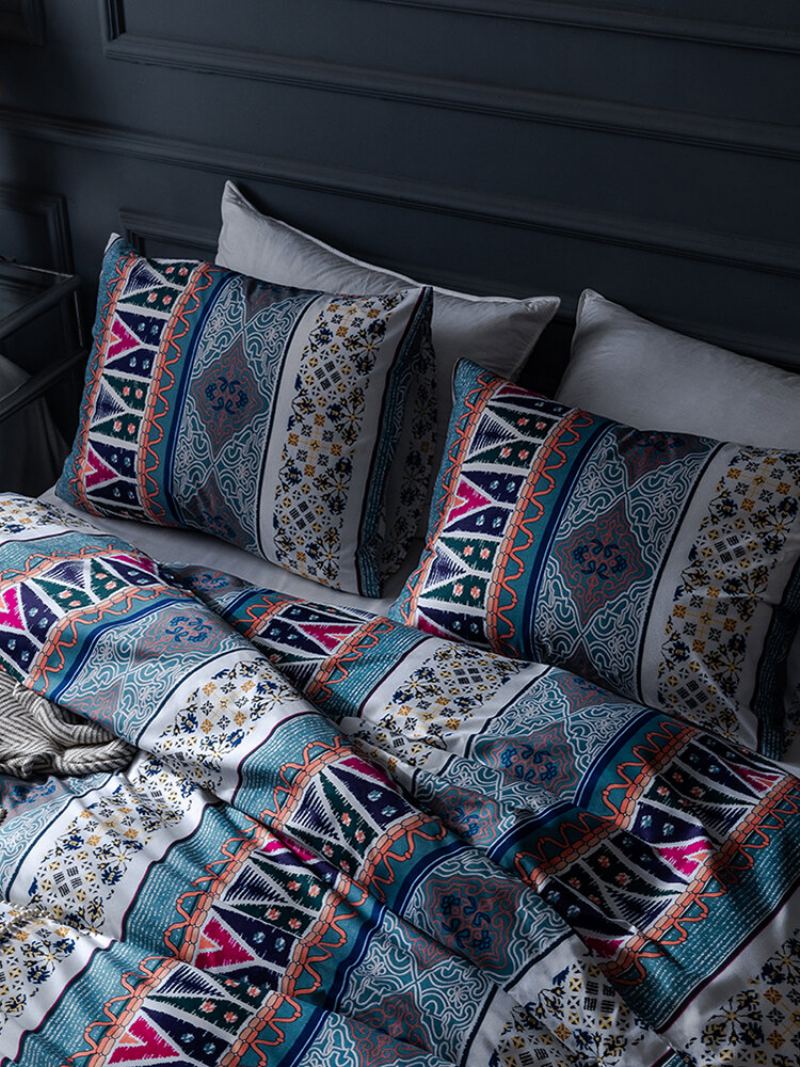 2/3 Ks Bohemian Stripe Print Pohodlná Sada Povlečení Povlak Na Polštář Twin King