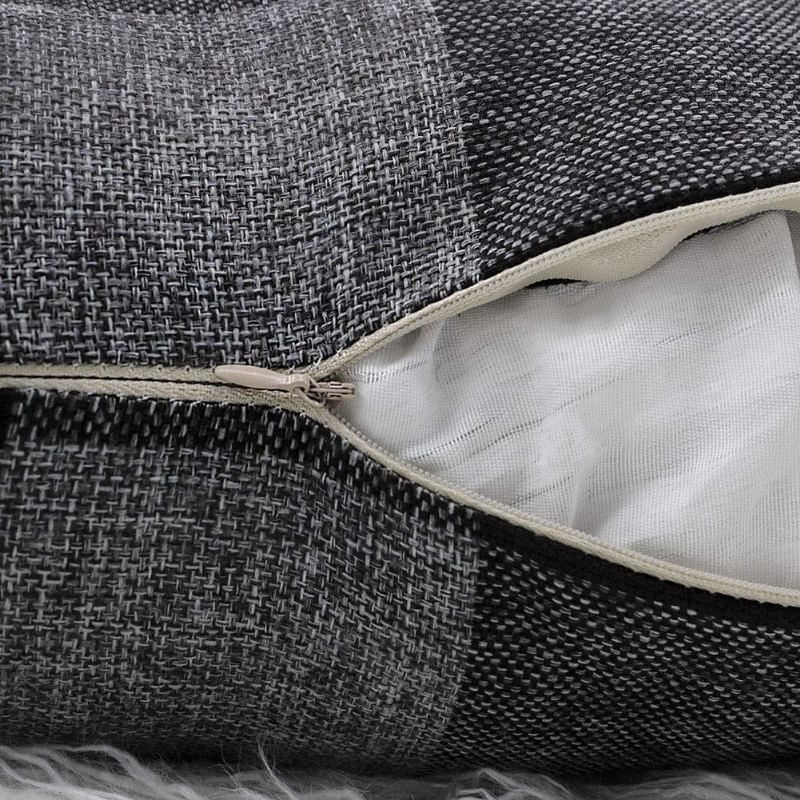 2ks Farmhouse Buffalo Check Plaid Throw Povlak Na Polštář Pouzdro Na Bavlněné Prádlo (18 Palců)