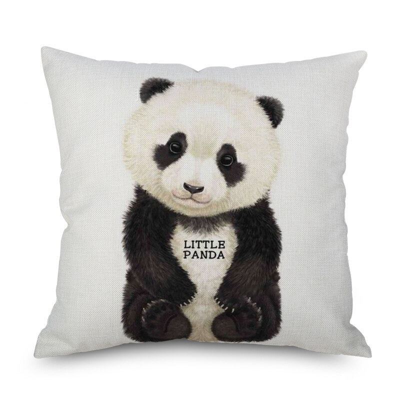 Akvarel Panda Potisk Povlečení Bavlna Povlak Na Polštář Domácí Pohovka Na Na