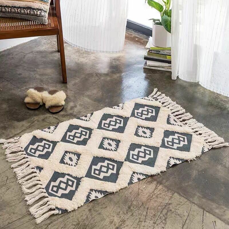 Bohemia Bavlna A Len Koberec Bavlněný Moderní Severská Geometric Area Tapety Do Obývacího Pokoje Dekorace Podlahové Rohože