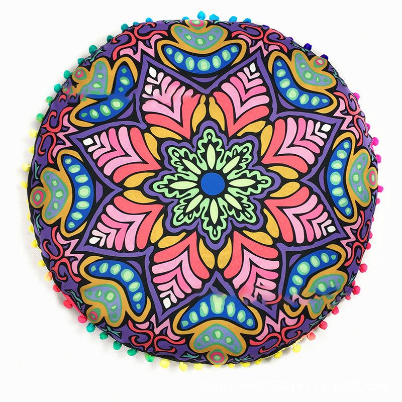 Gradient Bohemian Floral Mandala Kulatý Potah Na Polštář Domácí Ložnice Pohovka Art Decor Na
