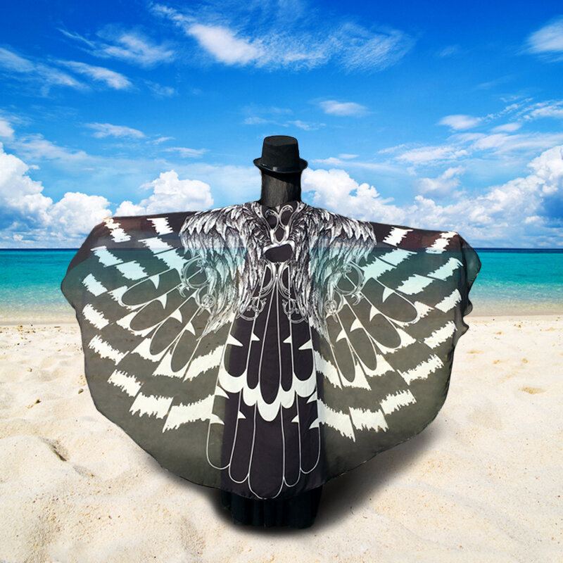 Halloween Dárek Módní Motýlí Křídlo Beach Towel Cape Šátek Pro Ženy Vánoční